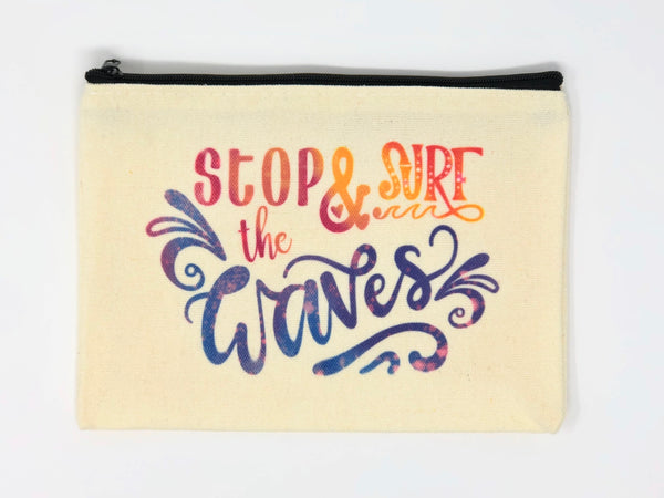 Stop & Surf The Waves Pouch